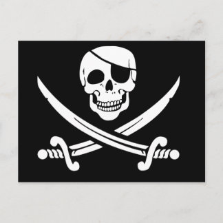 Carte Postale Jolly Roger, Pirate Flag