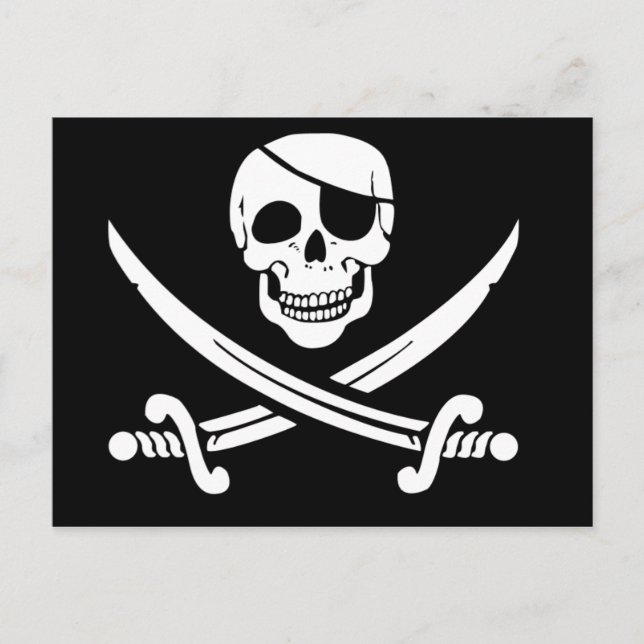 Carte Postale Jolly Roger, Pirate Flag (Devant)