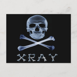 Carte Postale Jolly roger RADIOLOGIE Drapeau XRAY PIRATE