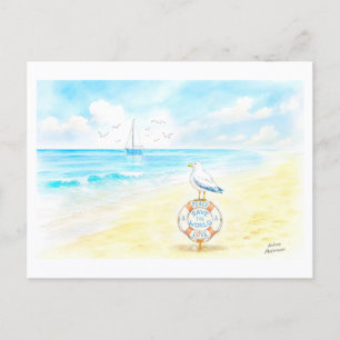 Carte Postale Jon Seagull - Paix & Amour Sauvent le Monde