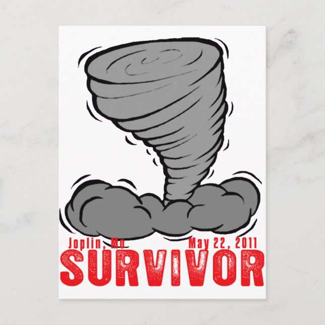 Carte Postale Joplin Missouri Tornado Survivant (Devant)