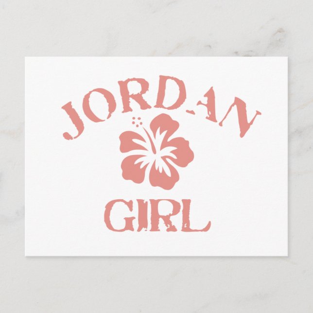Carte Postale Jordan Pink Girl (Devant)