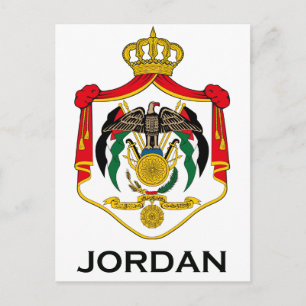 Carte Postale JORDANIE - emblème/drapeau/armoiries/symbole