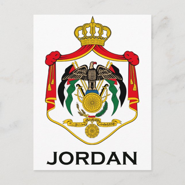 Carte Postale JORDANIE - emblème/drapeau/armoiries/symbole (Devant)
