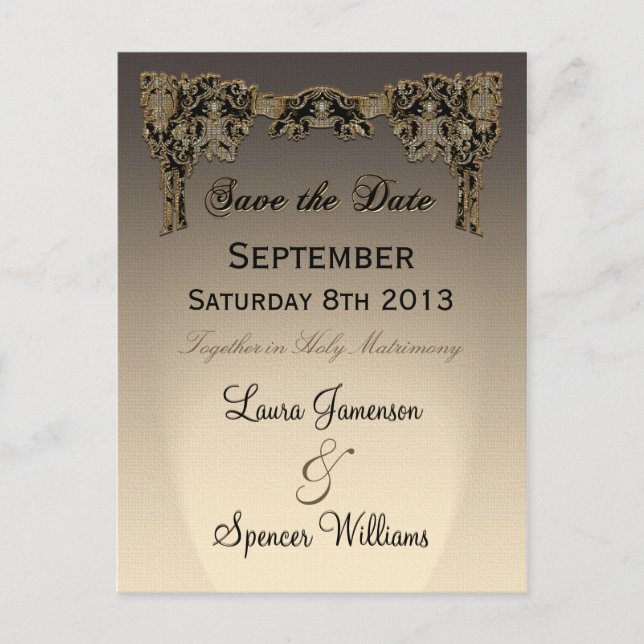 Carte Postale Jordey Sepia Mariage Rappel (Devant)