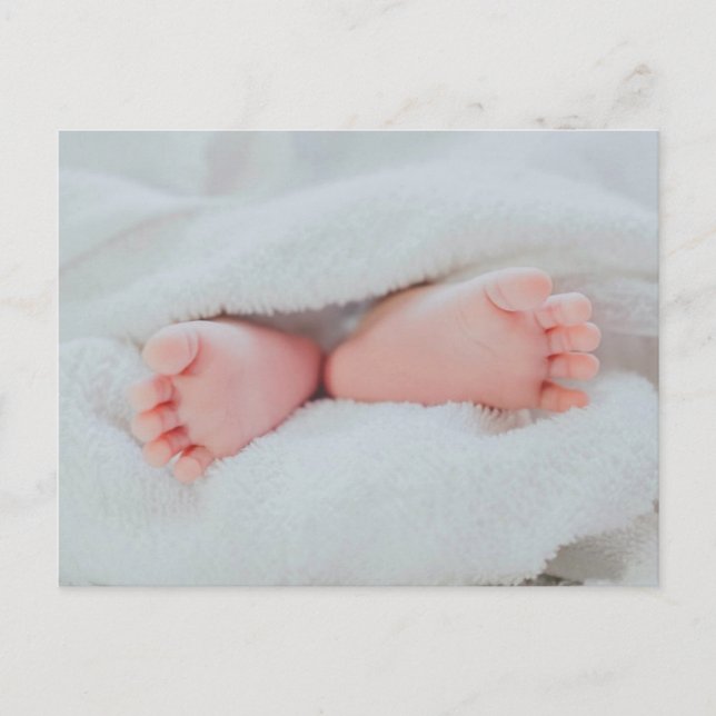 Carte Postale Jortes et pieds mignons pour bébé (Devant)
