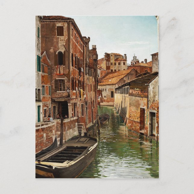 Carte Postale Josef Theodor Hansen Ponte Della Tana Venice (Devant)