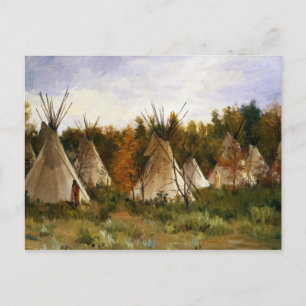 Carte Postale Joseph Henry Sharp Le Camp D'Été