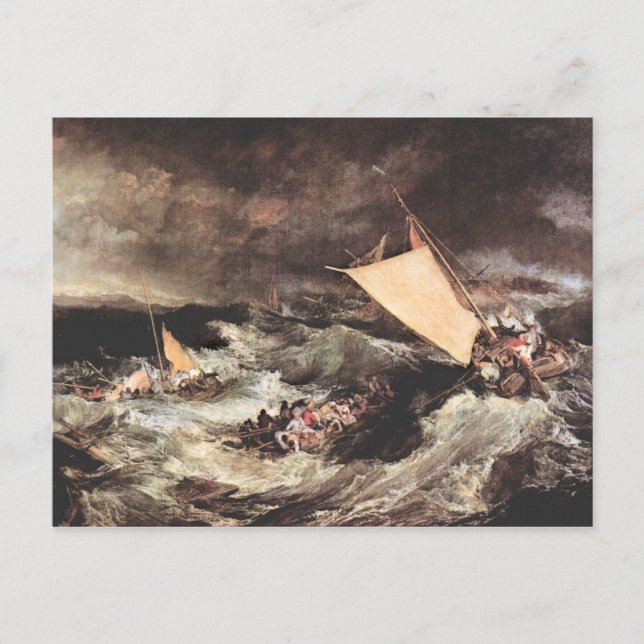 Carte Postale Joseph Mallord Turner - Épave (Devant)