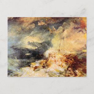 Carte Postale Joseph Mallord Turner - Feu en mer