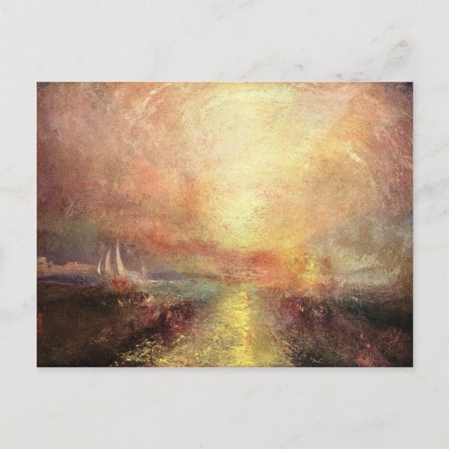 Carte Postale Joseph Mallord Turner - Yacht approchant des côtes (Devant)