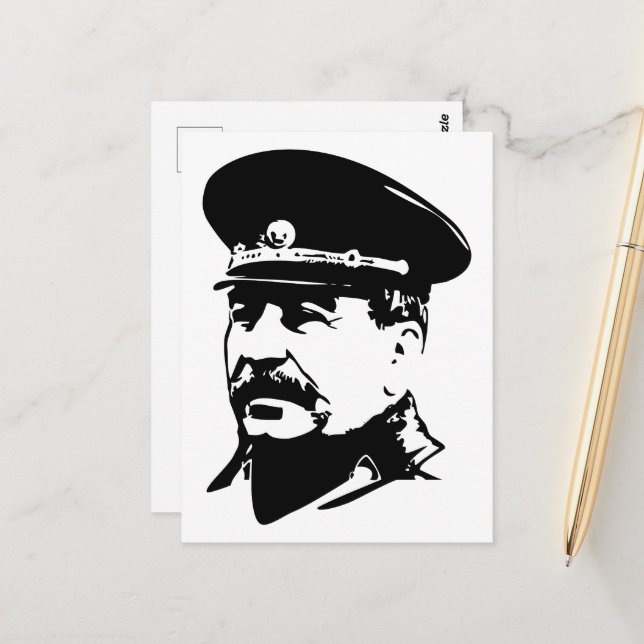 Carte Postale Joseph Staline, URSS, CCCP, Union soviétique, Comm (Devant/Arrière en situation)