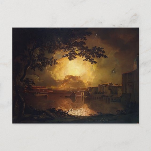 Carte Postale Joseph Wright - Feu d'artifice à Castel Angelo (Devant)