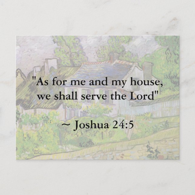 Carte Postale Joshua 24:15 Maison Van Gogh (Devant)