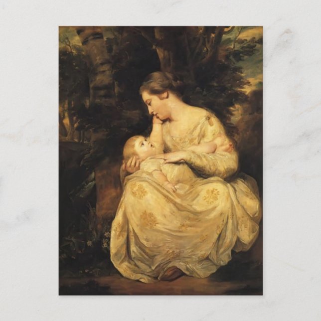 Carte Postale Joshua Reynolds - Mme Susanna Hoare et l'enfant (Devant)