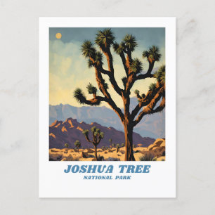 Carte Postale Joshua Tree National Park illustration Classe rétr