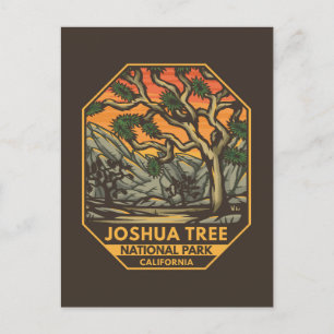 Carte Postale Joshua Tree National Park Sunset Retro Emblem