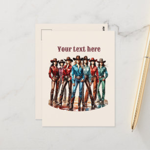 Carte Postale Jote Cowgirls ajouter un message