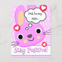 Jote Lapin Rose Rester Encouragement Positif Citat