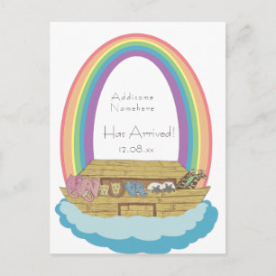 Carte Postale Jote Retro Rainbow Noah Ark Baby-born Annonceur P