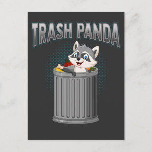 Carte Postale Jote Trash Panda Cute Raccoon Amoureux des animaux