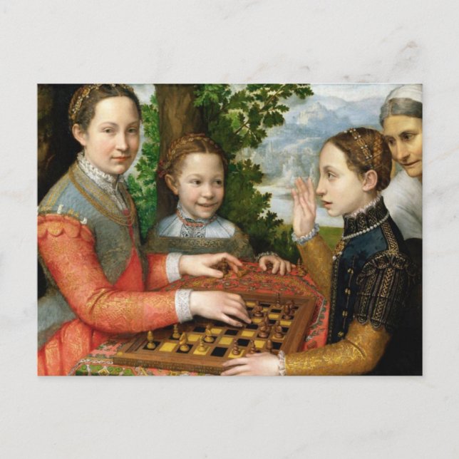 Carte postale : Jouant aux échecs de Sofonisba Ang (Devant)
