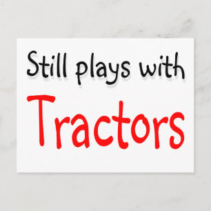 Carte Postale Joue toujours avec Tracteurs