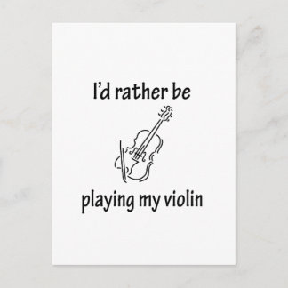 Carte Postale Jouer à mon violon