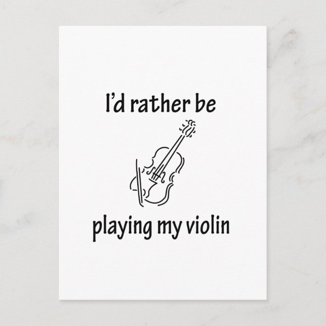 Carte Postale Jouer à mon violon (Devant)