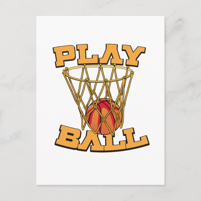 Carte Postale Jouer au basket-ball. (Devant)