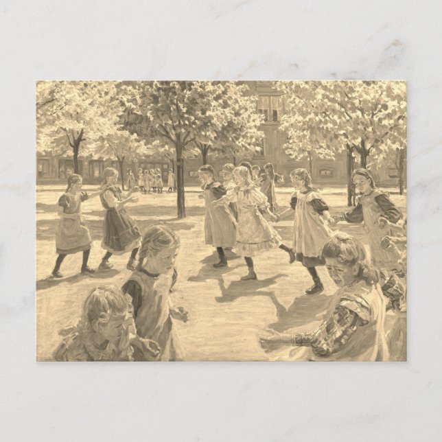 CARTE POSTALE JOUER AUX ENFANTS PAR PETER HANSEN (Devant)