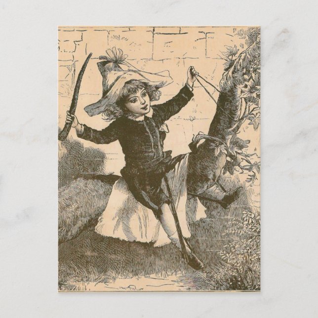Carte Postale Jouer aux jeux de poney (Devant)