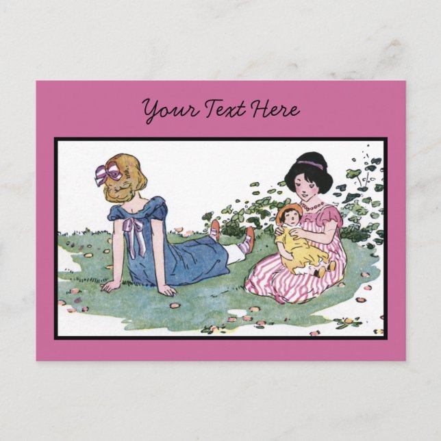 Carte Postale Jouer Avec La Poupée (Devant)