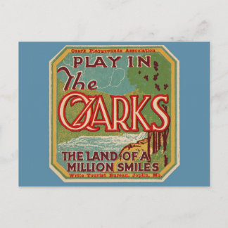 Carte Postale Jouer dans le pays des OZARKS d'un million de sour