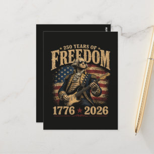 Carte Postale Jouer de la guitare 250 ans 4 juillet