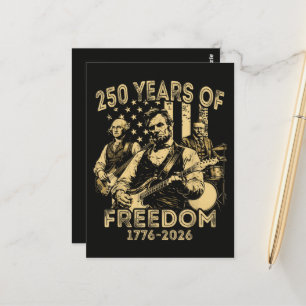 Carte Postale Jouer de la guitare 4 juillet 250e anniversaire
