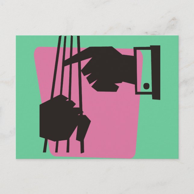 Carte Postale Jouer la basse (Devant)