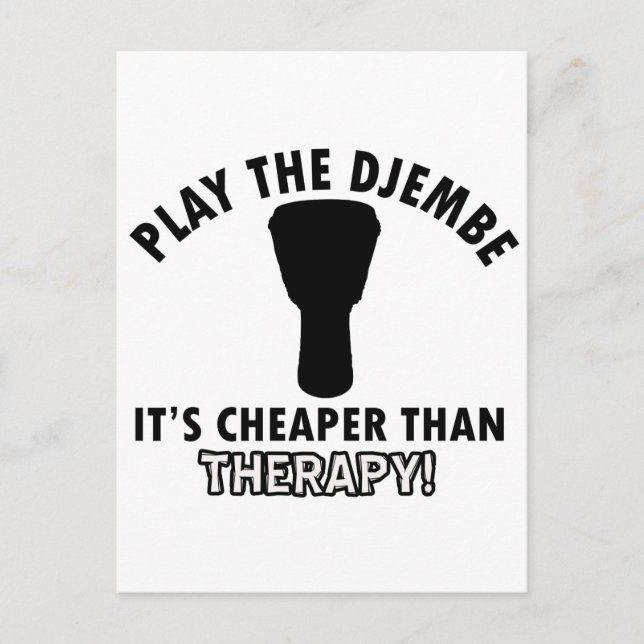 Carte Postale Jouer le djembe (Devant)