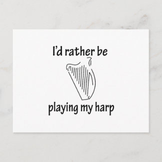 Carte Postale Jouer ma harpe