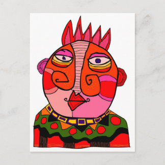 Carte Postale 'joues rouges en chef'