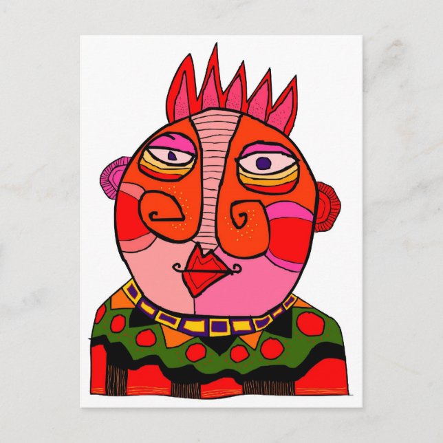Carte Postale 'joues rouges en chef' (Devant)