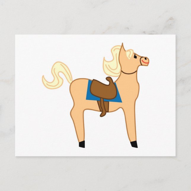 Carte Postale Jouet Cheval en bois (Devant)