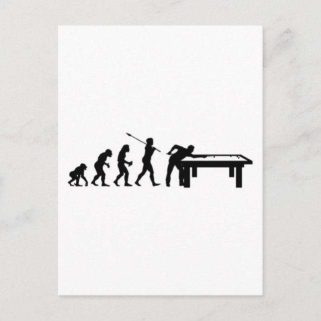 Carte Postale Joueur billard (Devant)