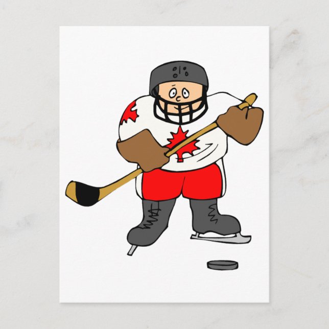 Carte Postale Joueur canadien de hockey (Devant)