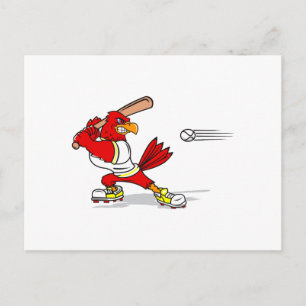 Carte Postale Joueur cardinal de baseball