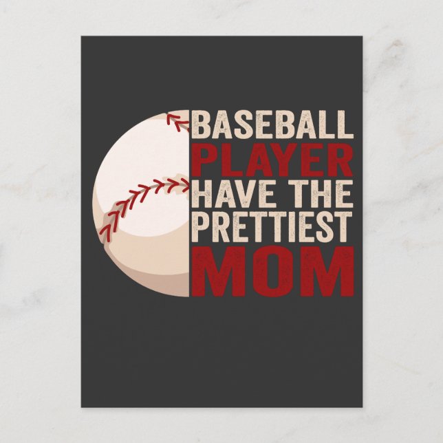 Carte Postale Joueur de Baseball A la plus jolie Maman Drôle Spo (Devant)
