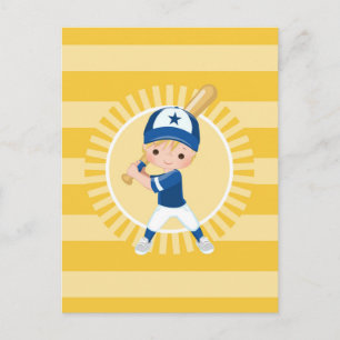 Carte Postale Joueur de baseball - Blonde Boy