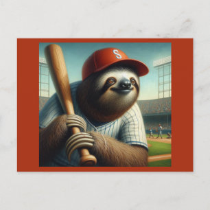 Carte Postale Joueur de baseball Sloth