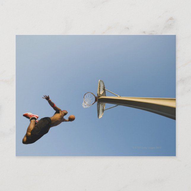 Carte Postale Joueur de basket-ball 2 (Devant)