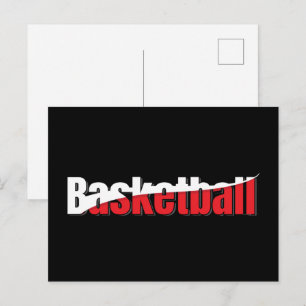 Carte Postale Joueur de Basket-ball Abstrait Swish - Art de Mot